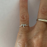 Sterling Silver Tiny Dragonfly Toe Ring, Silver Rings, Dragonfly Ring, Dainty Ring