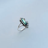 Sterling Silver Abalone Ring, Silver Ring, Boho Ring, Stone Ring