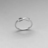 Sterling Silver Small Infinity Ring, Silver Ring, Love Ring, Promise Ring, Forever Ring