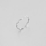 Sterling Silver Thin Tiny Waves Ring, Dainty Ring, Silver Ring, Wave Ring, Stackable Ring