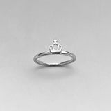 Sterling Silver Tiny Crown Ring, Queen Ring, Silver Ring, Princess Ring, Dainty Ring