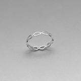 Sterling Silver Thin Braided Ring, Dainty Ring, Silver Ring, Braid Ring, Boho Ring