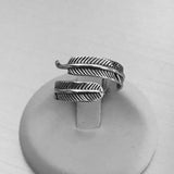 Sterling Silver Wraparound Feather Ring, Silver Ring, Bird Ring, Angels Wing