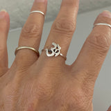 Sterling Silver Solo OM Sign Ring, Yoga Ring, Silver Rings, OM Ring