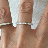 Sterling Silver Eternity CZ Band, Silver Band, Wedding Band, CZ Ring