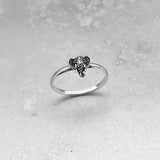 Sterling Sterling Tiny Elephant Head Ring, Dainty Ring, Boho Ring, Silver Ring
