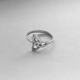 Sterling Silver Trinity Knot Ring, Triquetra Ring, Silver Ring, Boho Ring