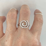 Sterling Silver Spiral Ring, Boho Ring, Silver Ring, Swirly Ring