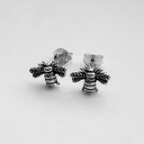 Sterling Silver Bumblebee Earrings, Silver Earrings, Stud Earrings, Spirit Earrings