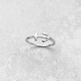 Sterling Silver Anchor Ring, Nautical Ring, Silver Ring, Love Ring, Boat Ring