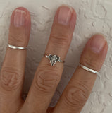 Sterling Silver Elephant Head Toe Ring, Silver Ring, Elephant Ring, Boho Ring