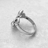 Sterling Silver Fleur De Lise Ring, Silver Rings, Saints Ring, Lotus Ring