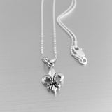 Sterling Silver Small Fleur De Lis Necklace, Silver Necklace, Saints Necklace, France Necklace