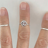 Sterling Silver Lotus Toe Ring, Flower Ring, Lotus Ring, Silver Ring, Spirit Ring