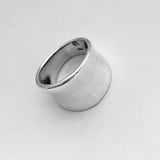 Sterling Silver Concave Ring, Statement Ring, Boho Ring, Silver Band, Silver Ring