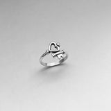 Sterling Silver Key To My Heart Ring, Silver Ring, Love Ring, Key Ring