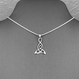 Sterling Silver Triquetra Necklace, Silver Necklace, Knot Necklace, Celtic Necklace