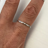 Sterling Silver Stackable Micro Twist Rings
