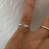 Sterling Silver Swirl Toe Ring, Silver Rings, Swirly Ring, Boho Ring