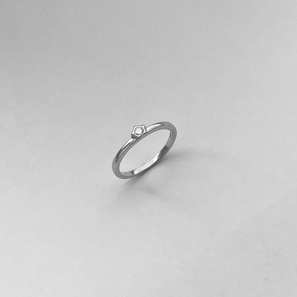 Sterling Silver Simple Little Star CZ Ring, Silver Ring, Star Ring, Da ...