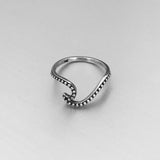 Sterling Silver Bali Wave Ring, Silver Ring, Boho Ring, Bali Ring, Ocean Ring