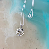 Sterling Silver Small Tree Of Life Necklace, Silver Necklace, Boho Necklace, Good Luck Necklace