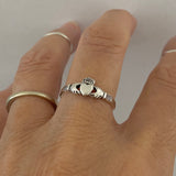 Sterling Silver Small Claddagh Ring, Loyalty Ring, Irish Ring, Silver Rings, Heart Ring