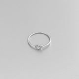 Sterling Silver Tiny Love Knot Ring, Dainty Ring, Boho Ring, Love Ring, Silver Ring