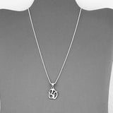 Sterling Silver Small OM Necklace, Silver Necklace, Yoga Necklace, Boho Necklace