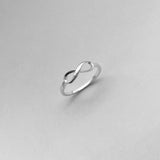 Sterling Silver Small Infinity Ring, Silver Ring, Love Ring, Promise Ring, Forever Ring