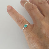Sterling Silver Toe Ring with Synthetic Turquoise, Silver Ring, Boho Ring