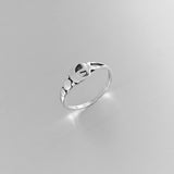 Sterling Silver Moon and Star Ring, Silver Ring, Moon Ring, Celestial Ring
