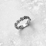 Sterling Silver Forget Me Not Flower Ring, Silver Ring, Boho Ring, Plumeria Ring