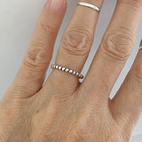 Sterling Silver Eternity Beads Ring, Stackable Ring, Silver Ring, Boho Ring