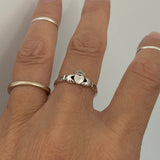 Sterling Silver Small Claddagh Ring, Loyalty Ring, Irish Ring, Silver Rings, Heart Ring