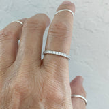 Sterling Silver Eternity CZ Ring, Silver Ring, Stackable Ring, Wedding Band