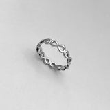 Sterling Silver Eternity Infinity Ring, Silver Ring, Love Ring, Promise Ring