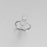 Sterling Silver Cut Out Pineapple Ring, Tree Ring, Silver Ring, Fruit Ring