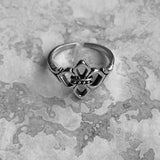 Sterling Silver Fleur De Lis Toe Ring, Flower Ring, Lotus Ring, Silver Ring, Saints Ring