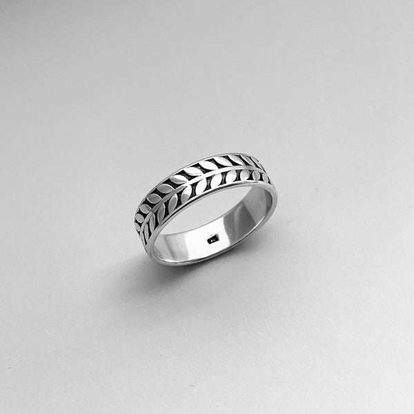 Sterling Silver Vines Band Ring, Tree Ring, Silver Ring, Leaf Ring, Silver Band, Wedding Band