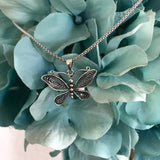 Sterling Silver Butterfly Necklace, Boho Necklace, Silver Necklace, Spirit Necklace