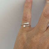 Sterling Silver Delicate CZ Ring, Dainty Ring, Boho Ring, Silver Ring