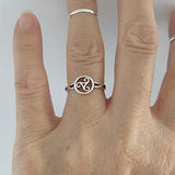 Sterling Silver Triskelion Celtic Ring, Silver Ring, Triskele Ring, Spiral Ring