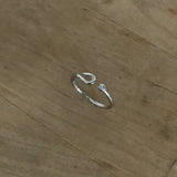 Sterling Silver Question Mark Toe Ring With One CZ