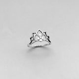 Sterling Silver Lotus Flower Ring, Silver Ring, Lotus Ring, Boho Ring, Spirit Ring