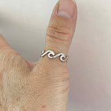 Sterling Silver Eternity Waves Ring, Silver Ring, Wave Ring, Surf Ring