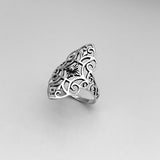 Sterling Sterling Thin Scroll and Filigree Ring, Silver Ring, Statement Ring, Swirly Ring, Boho Ring