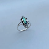 Sterling Silver Abalone Ring, Silver Ring, Boho Ring, Stone Ring