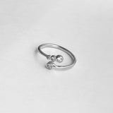 Sterling Silver Delicate CZ Ring, Dainty Ring, Boho Ring, Silver Ring