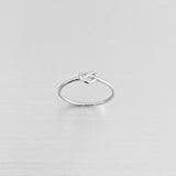 Sterling Silver Tiny Love Knot Ring, Dainty Ring, Boho Ring, Love Ring, Silver Ring